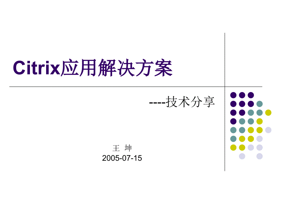 Citrix应用解决方案---技术分享_第1页