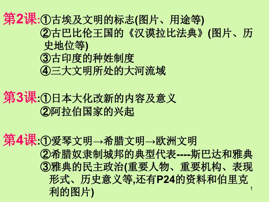 九上半期考试复习要点_第1页