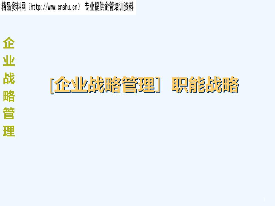 [企业战略管理]职能战略-孔敏_第1页