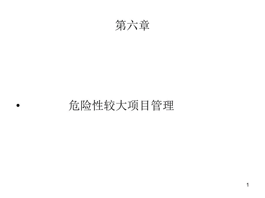 六危险性较大项目管理_第1页