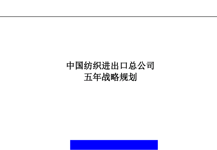 中织五年业务战略规划_第1页