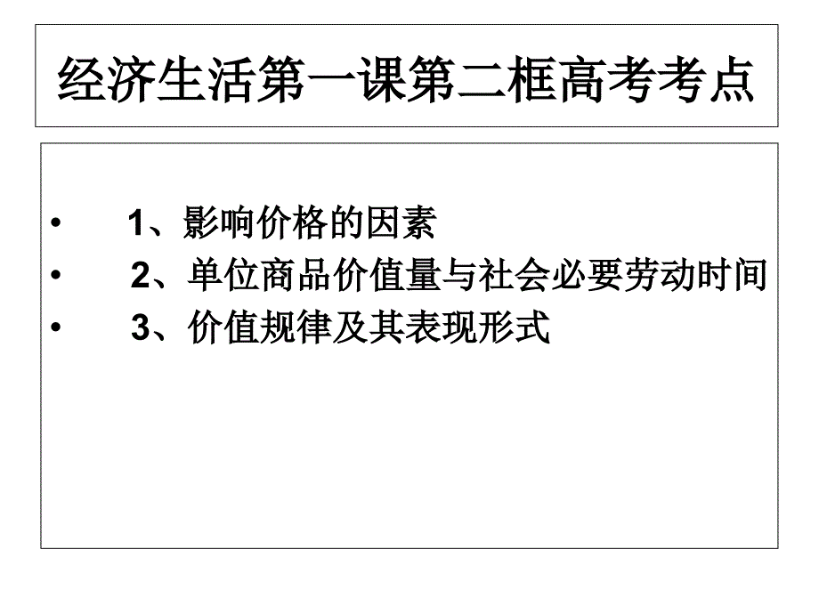 2-1--影响价格的因素--复习课件_第1页