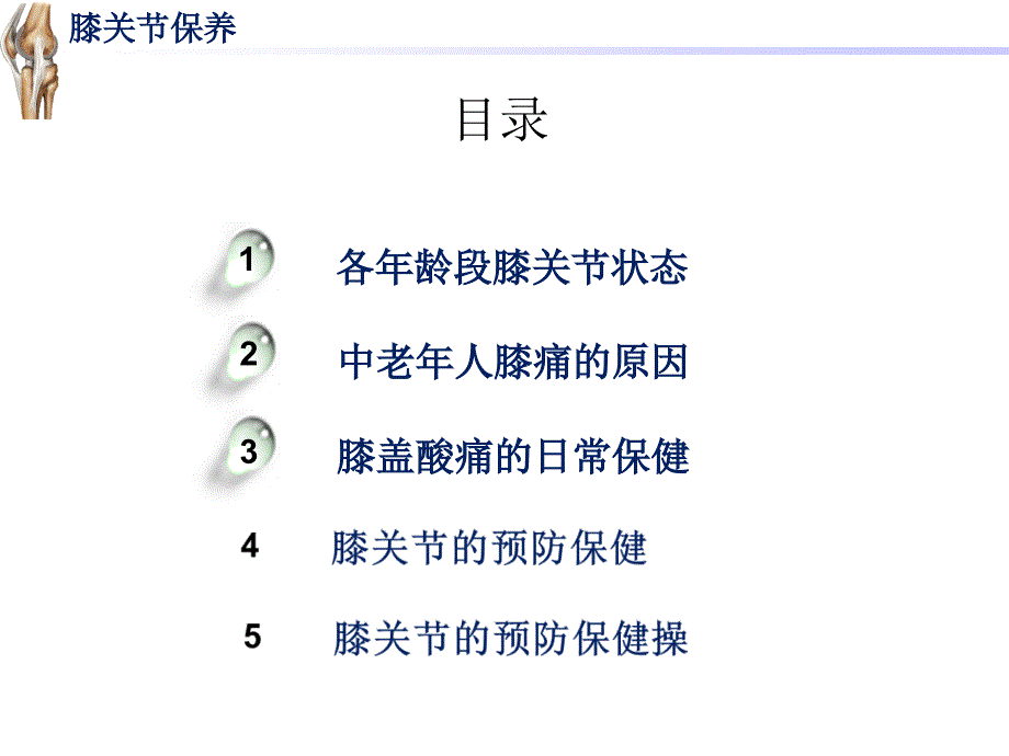 膝关节保养专题讲座ppt课件_第1页