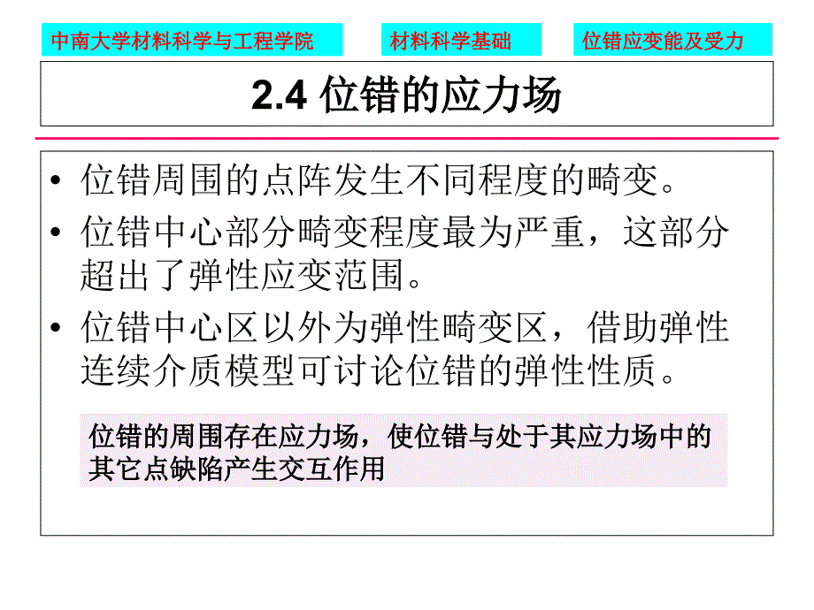 3-位错应力场-应变能-线张力-35资料_第1页