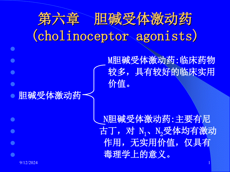 6-胆碱受体激动药抗胆碱酯酶药课件_第1页