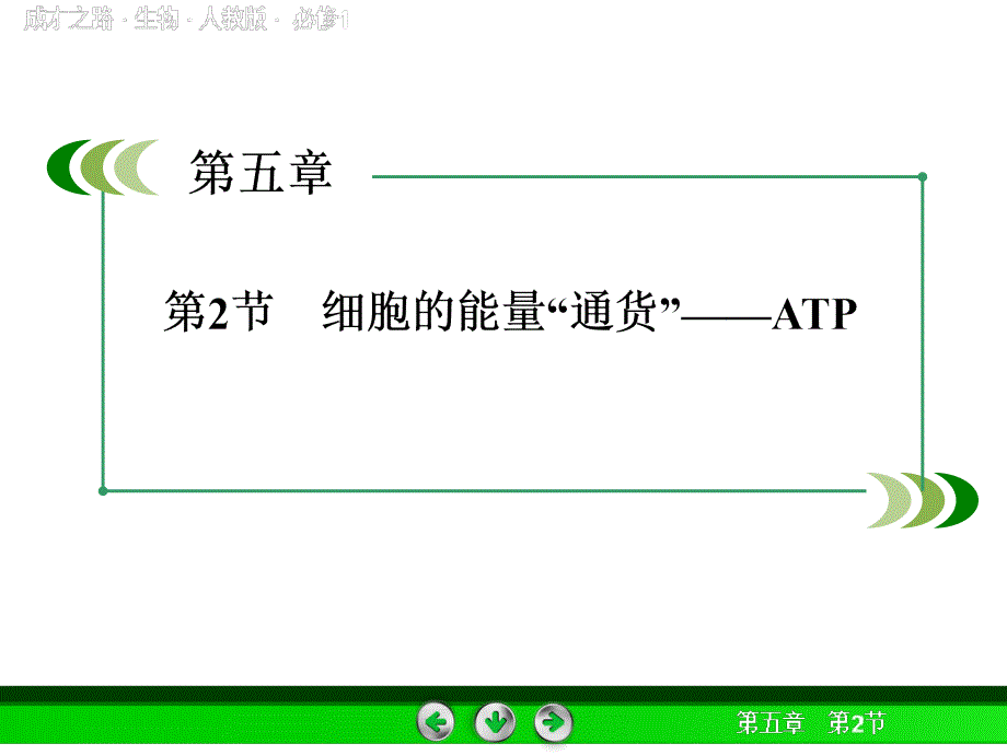 5-2细胞的能量“通货”——ATP课件_第1页