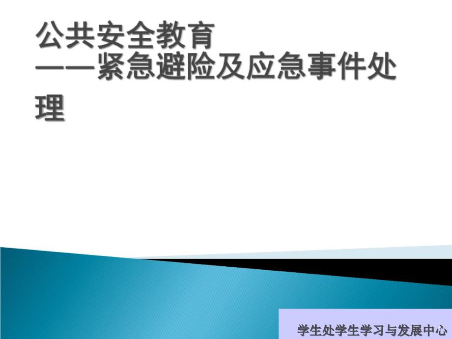 公共安全教育紧急避险及应急事件处理_第1页