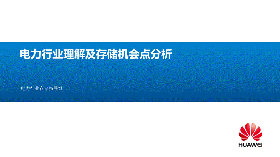 电力行业理解及存储机会点分析_第1页