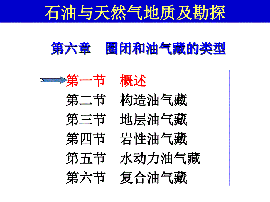 《石油天然气地质与勘探》第六章_第1页