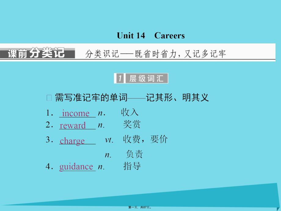 高考英语一轮复习Unit14Careersppt课件北师大版必修_第1页