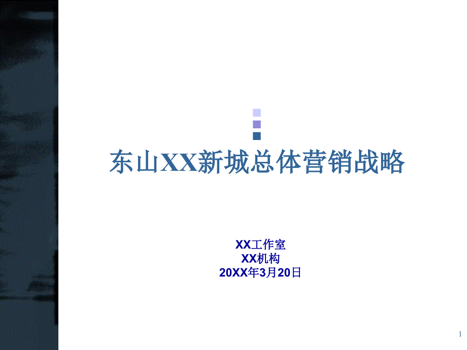 XX新城总体营销战略i_第1页