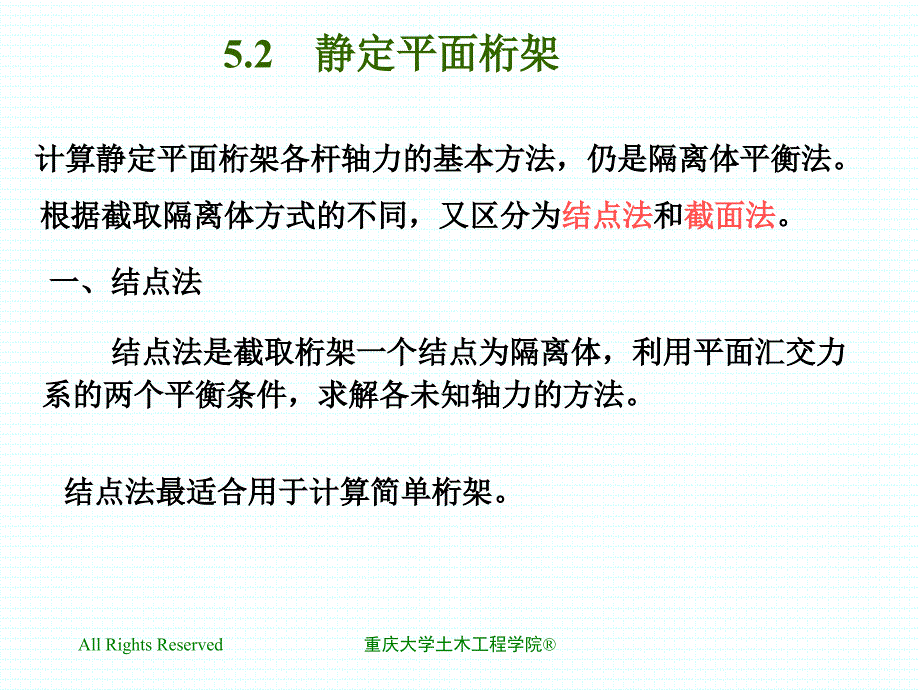 静定平面桁架课件_第1页