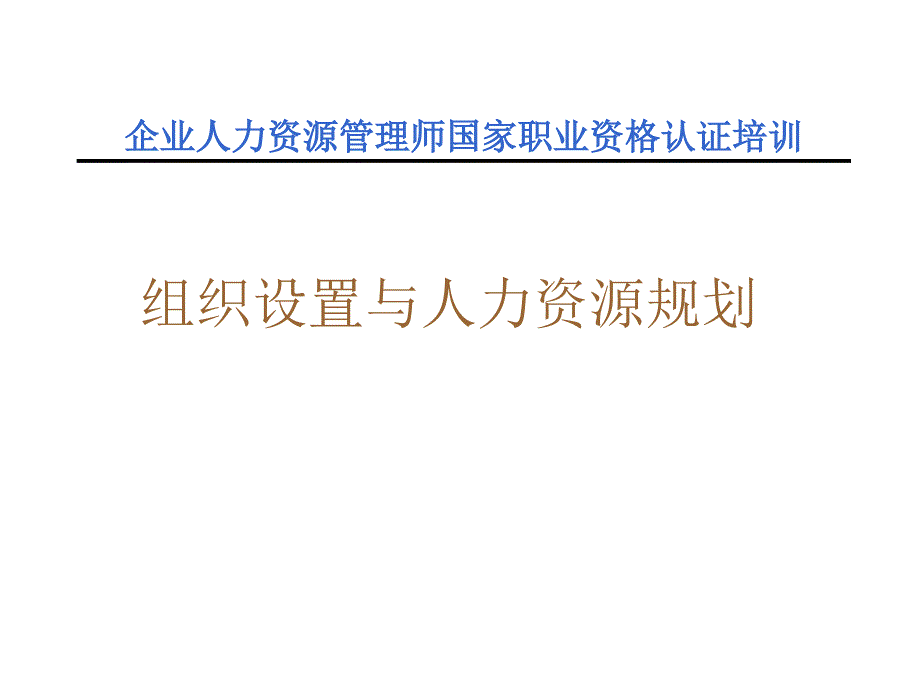 hr年终必看组织设置及人力资源规划课件_第1页