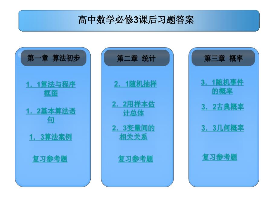 高中数学必修3课后习题答案_第1页