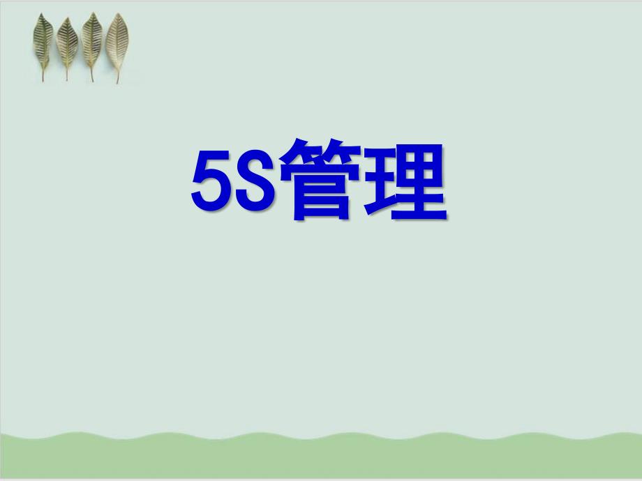 5S管理培训课程课件_第1页