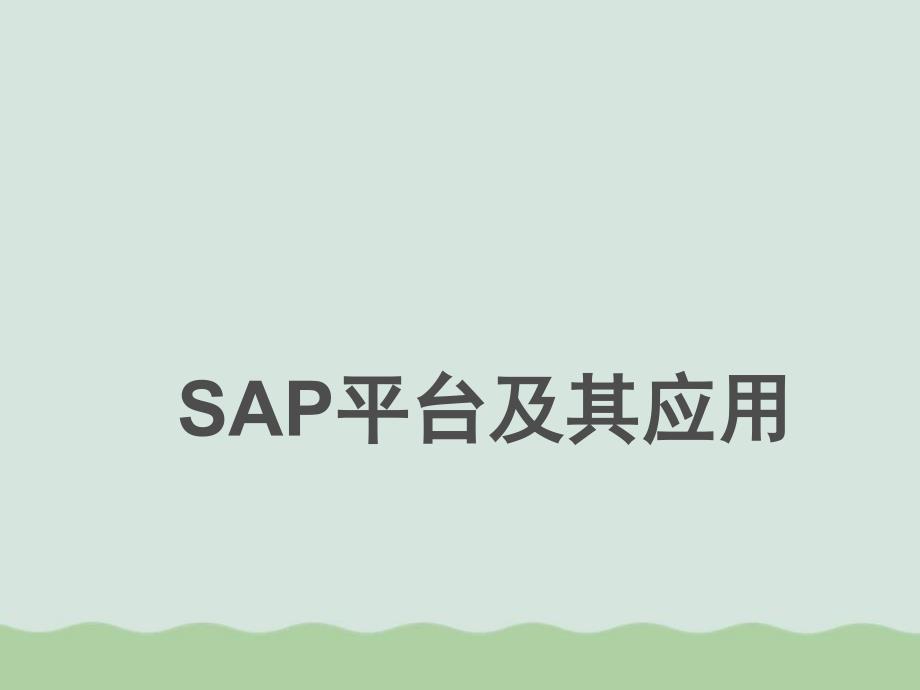 SAP产品技术平台的演变与NetWeaver技术平台课件_第1页