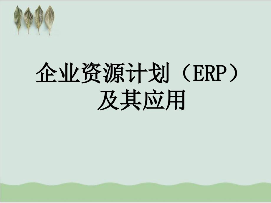 ERP系统概述课件_第1页