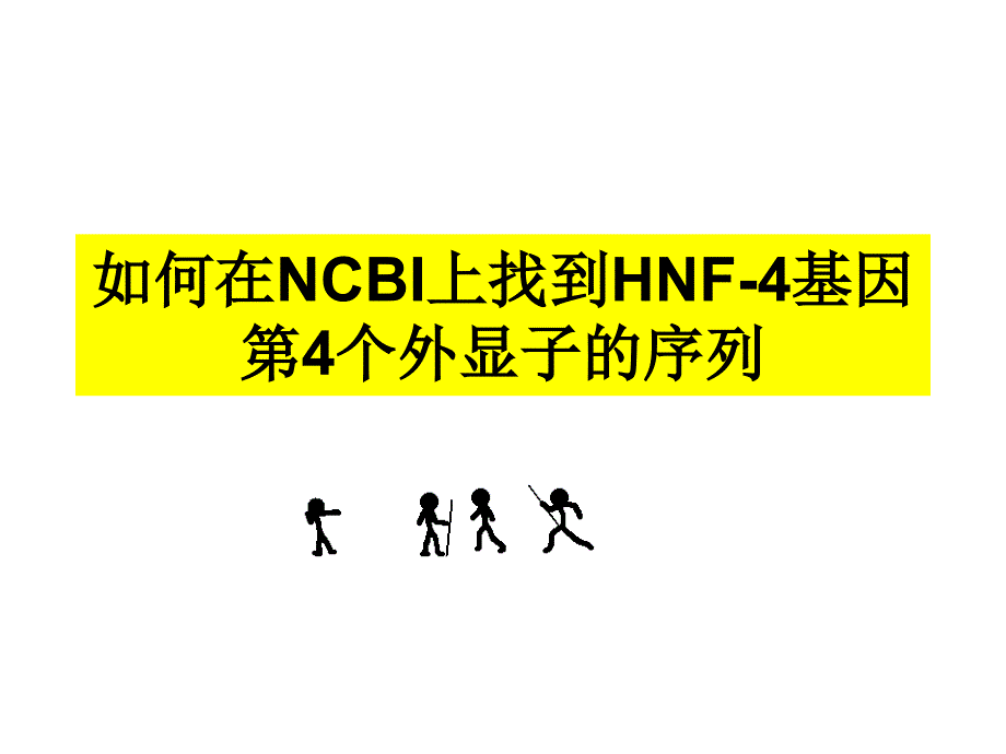 3图解：如何在NCBI上找到HNF-4基因第4个外显子的序列_第1页