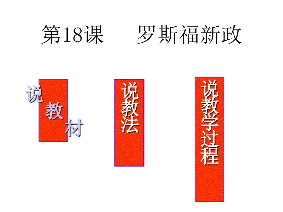 人教新课标版高一历史必修二第18课《罗斯福新政》说课ppt课件_第1页