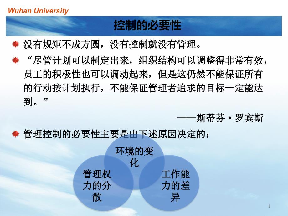 WuhanUniversity控制的必要性没有规矩不成方圆课件_第1页