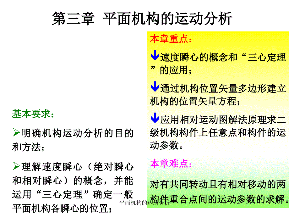 平面机构的运动分析课件_第1页