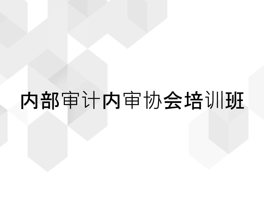 内部审计内审协会培训班_第1页