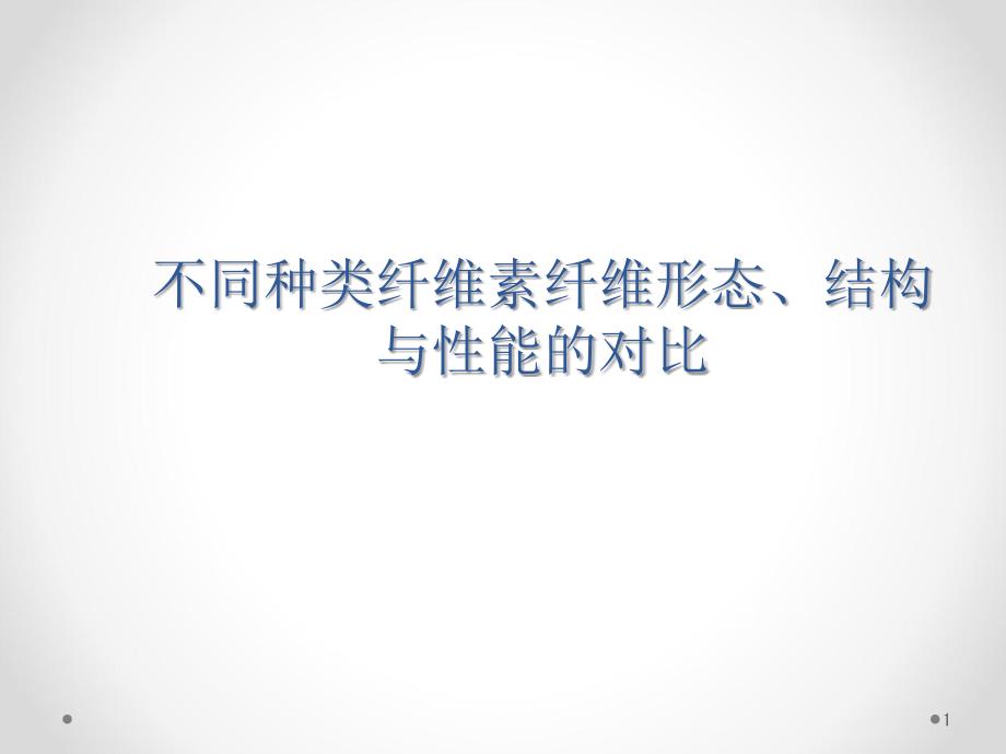 不同种类纤维素纤维形态、结构与性能对比_第1页