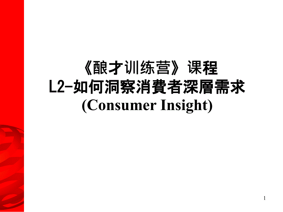 L2_消费者需求洞察Consumer Insight_第1页