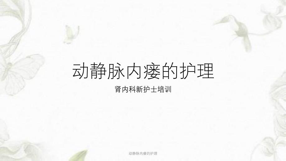 动静脉内瘘的护理ppt课件_第1页