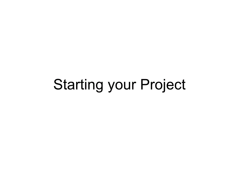 Starting our Project_第1页