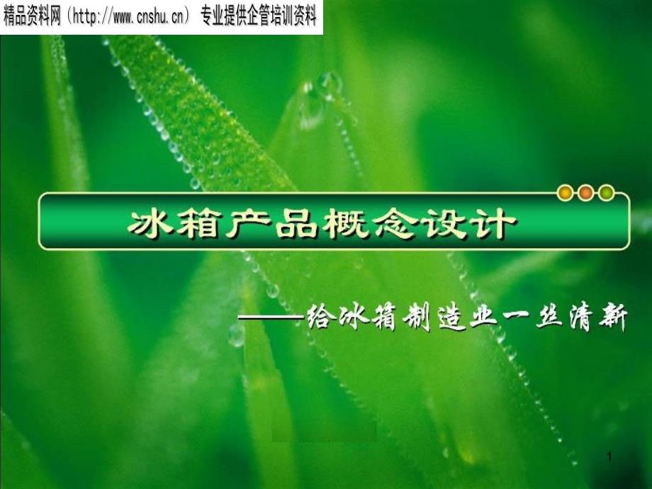 冰箱产品概念设计（PPT35页）_第1页