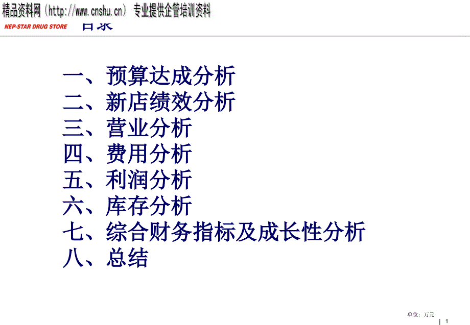 经营分析--海王星辰上海分部11月经营总结(ppt26)_第1页