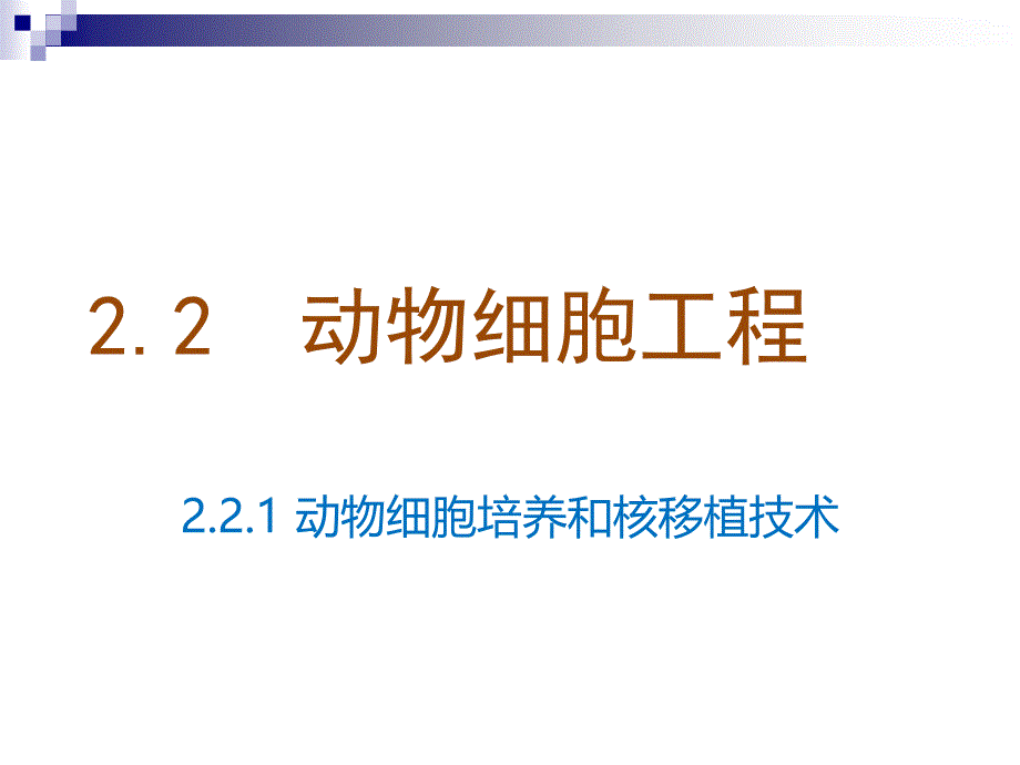 人教选修3《动物细胞培养和核移植技术》ppt课件_第1页