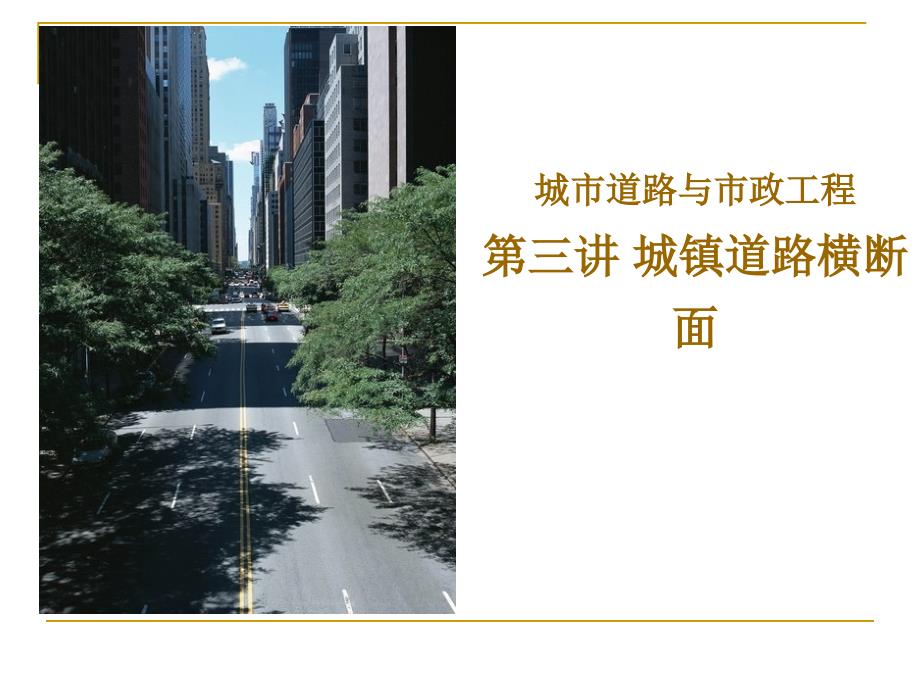 城市道路与市政工程第三讲城市道路横断面设计(全面)课件_第1页