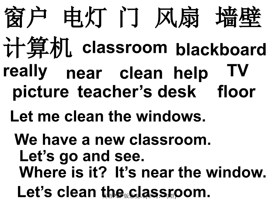 英语PEP版总复习(单词、句型)课件_第1页