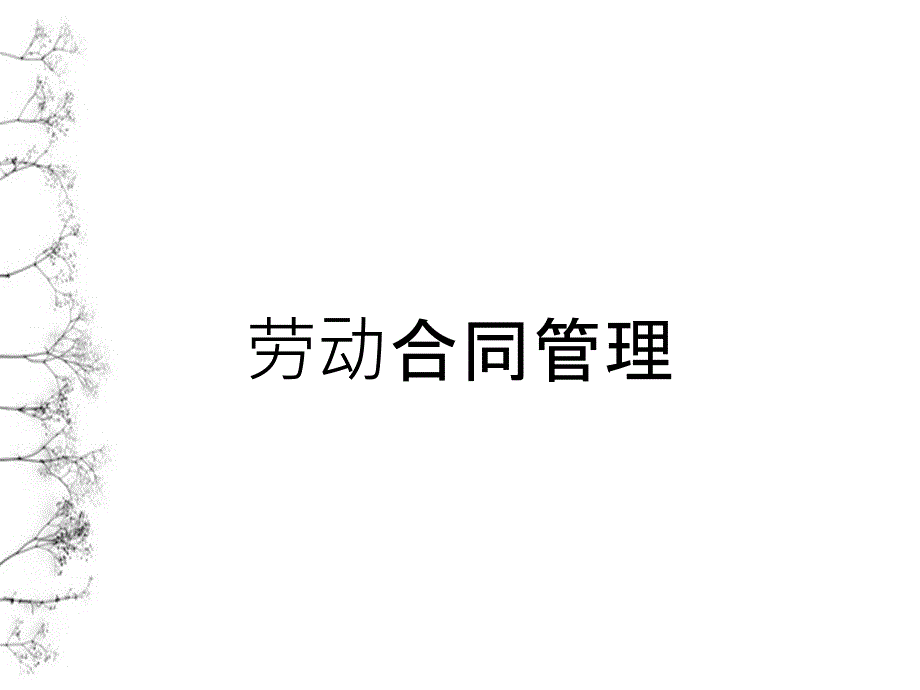 劳动合同管理_第1页