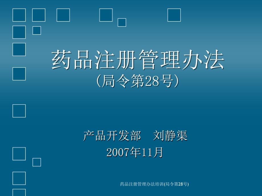 药品注册管理培训(局第28)课件_第1页