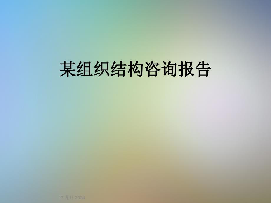 某组织结构咨询报告课件_第1页