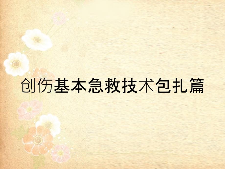 创伤基本急救技术包扎篇_第1页