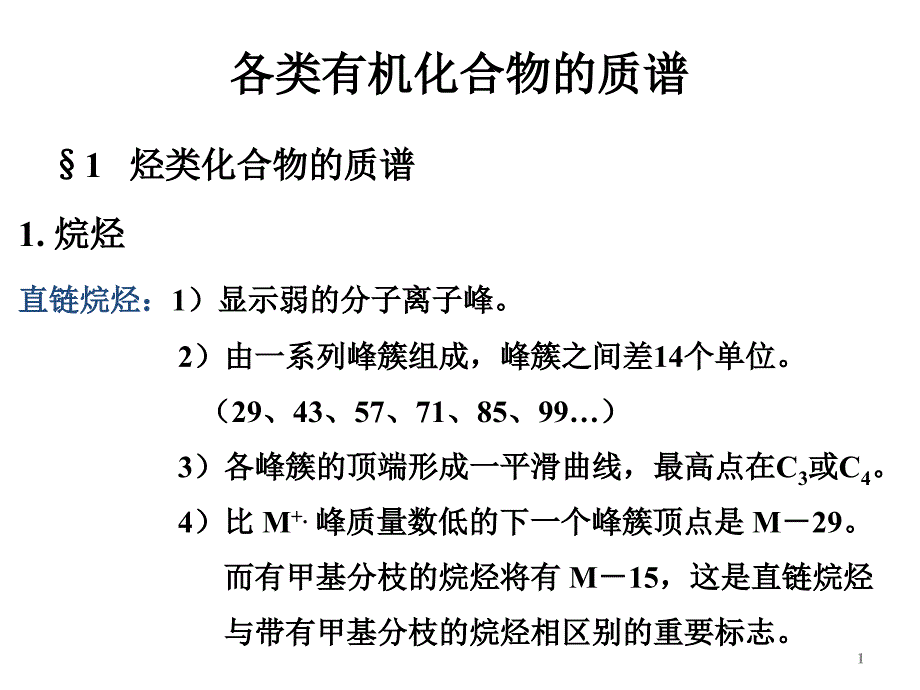 各类化合物的质谱_第1页