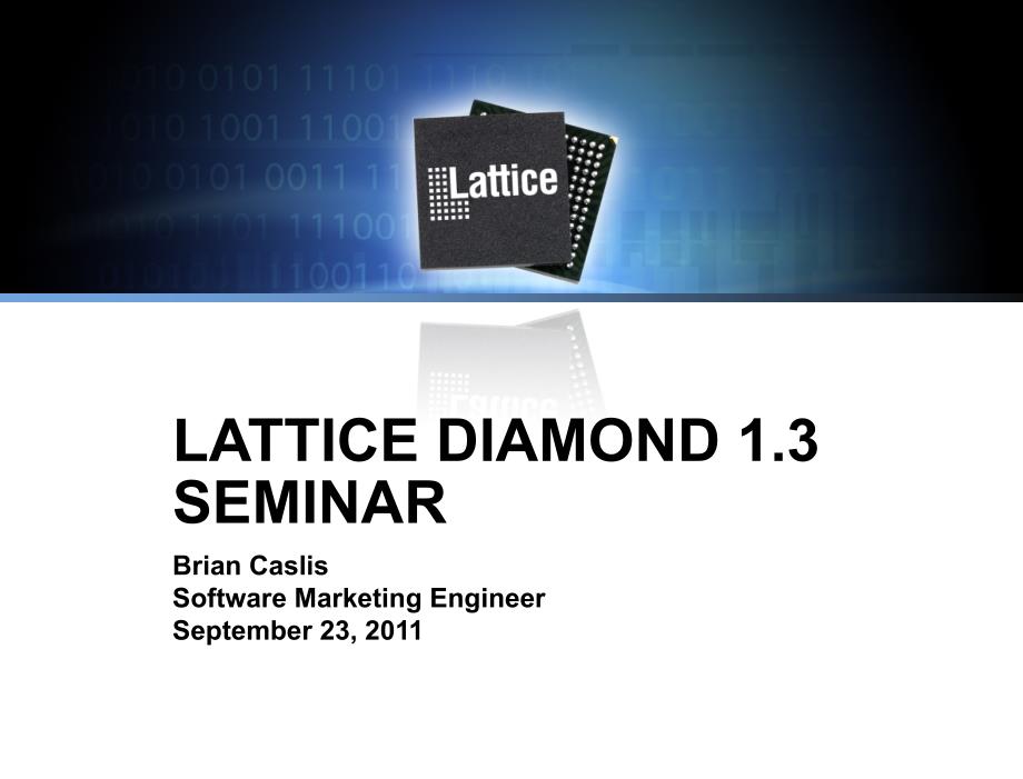 Lattice Diamond官方培训_第1页