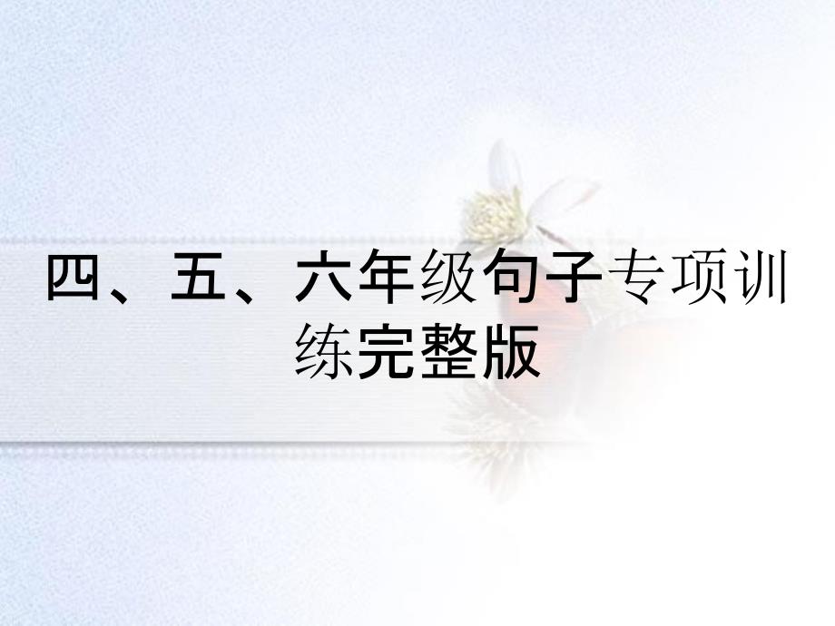 四、五、六年级句子专项训练完整版_第1页