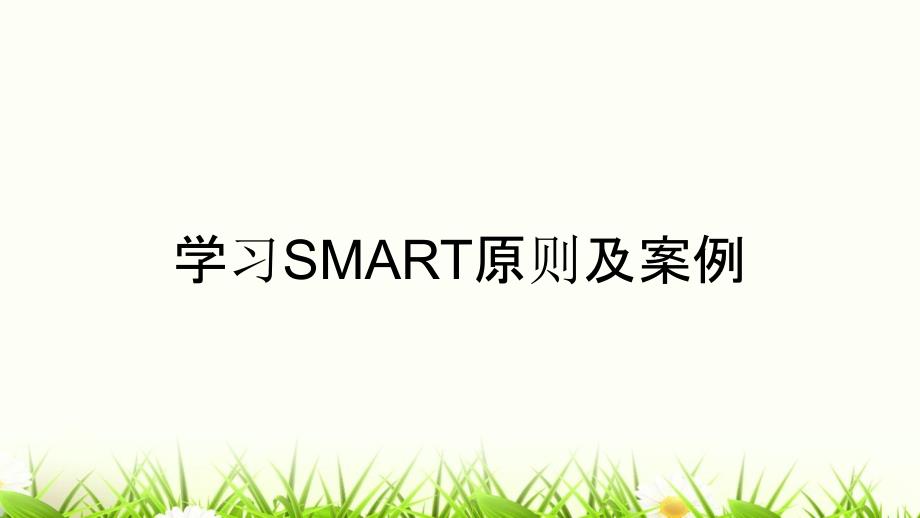 学习SMART原则及案例_第1页