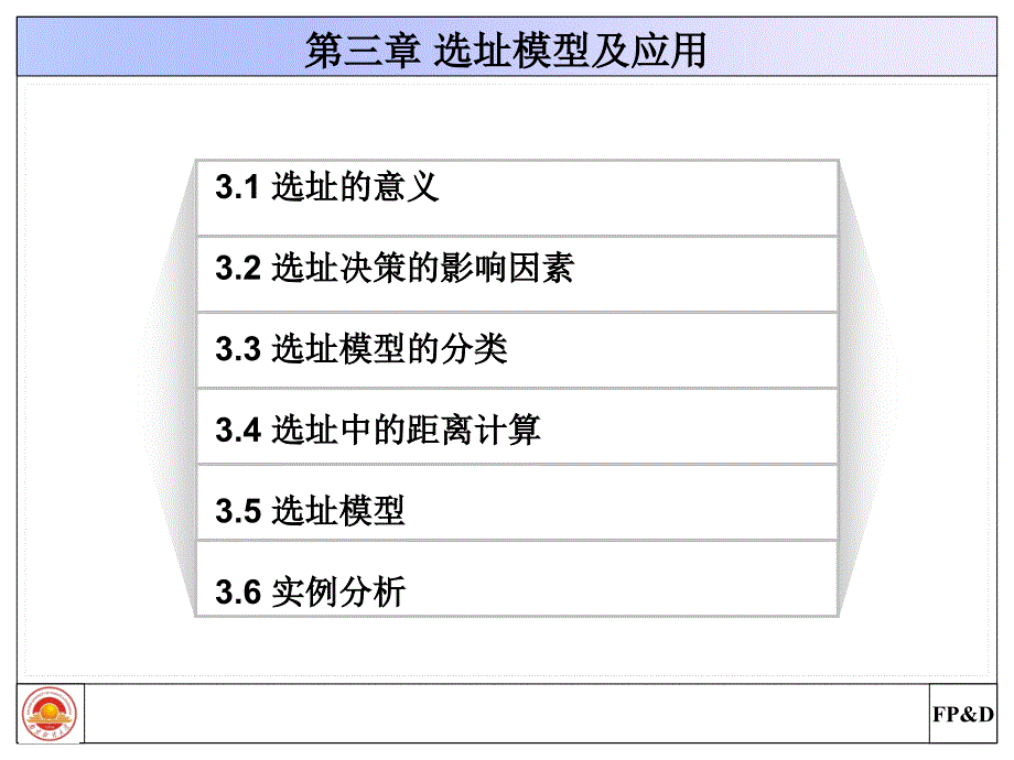 第三章选址模型及应用_第1页