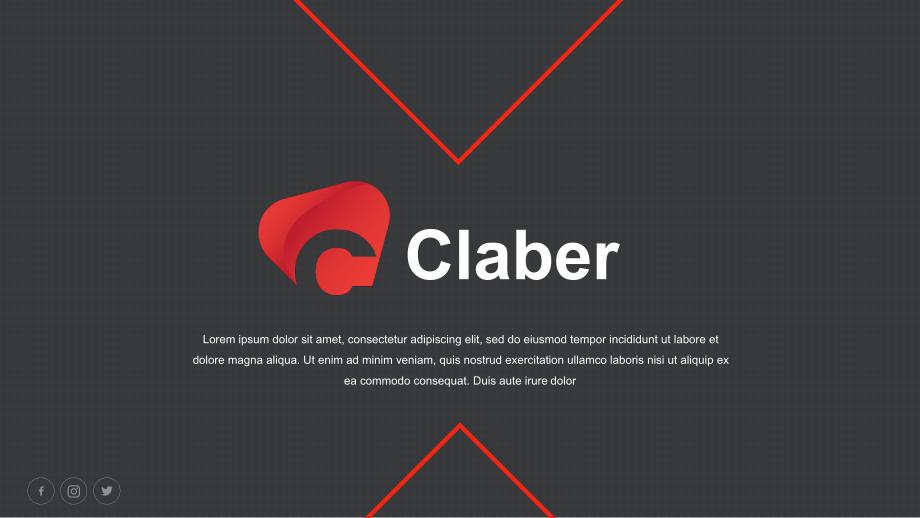 claber 86页红黑动态商务演示工作总结项目简介通用模板_第1页