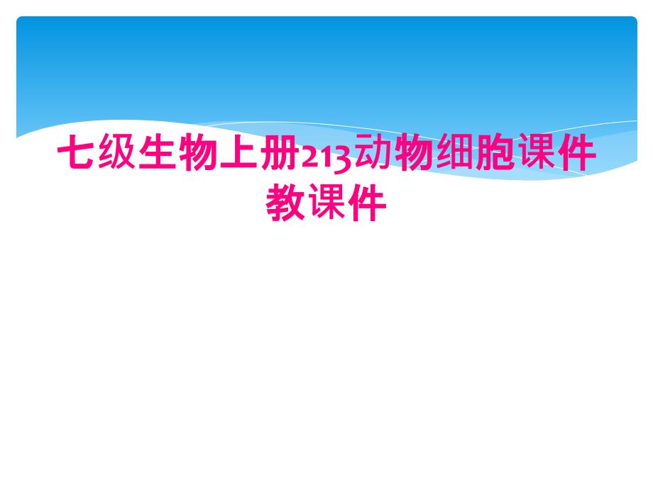 七级生物上册213动物细胞课件教课件_第1页