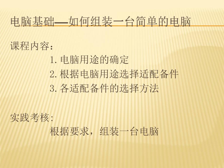 电脑基础之如何组装台简单电脑_第1页