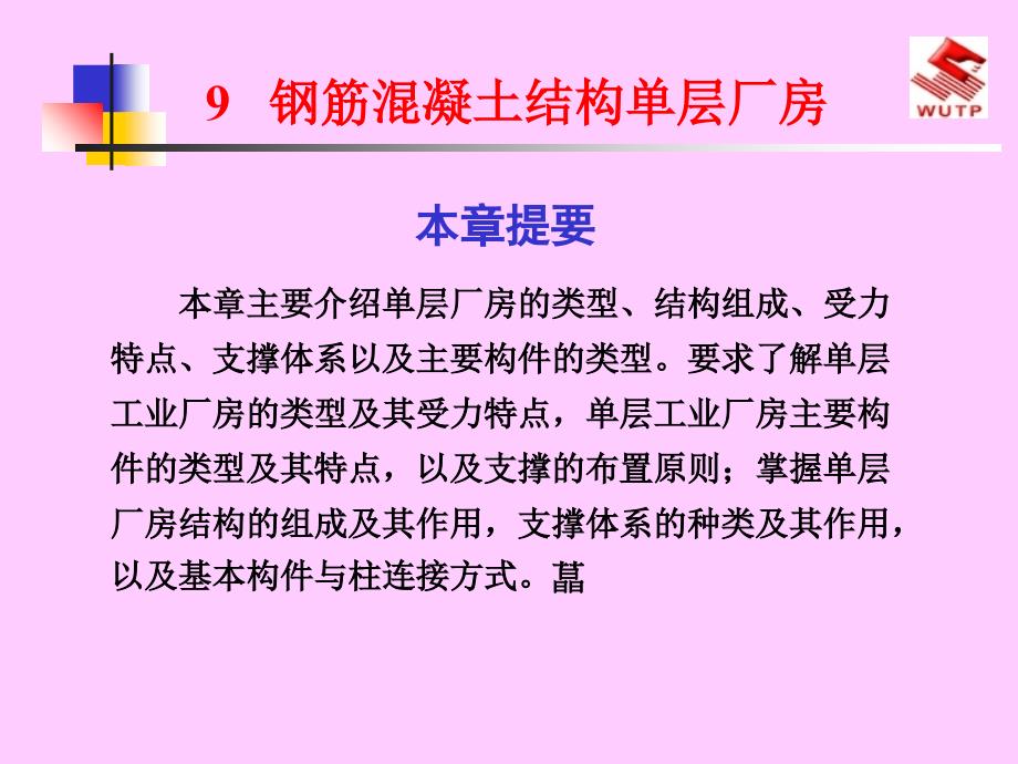 钢筋溷凝土结构单层厂房读书笔记课件_第1页