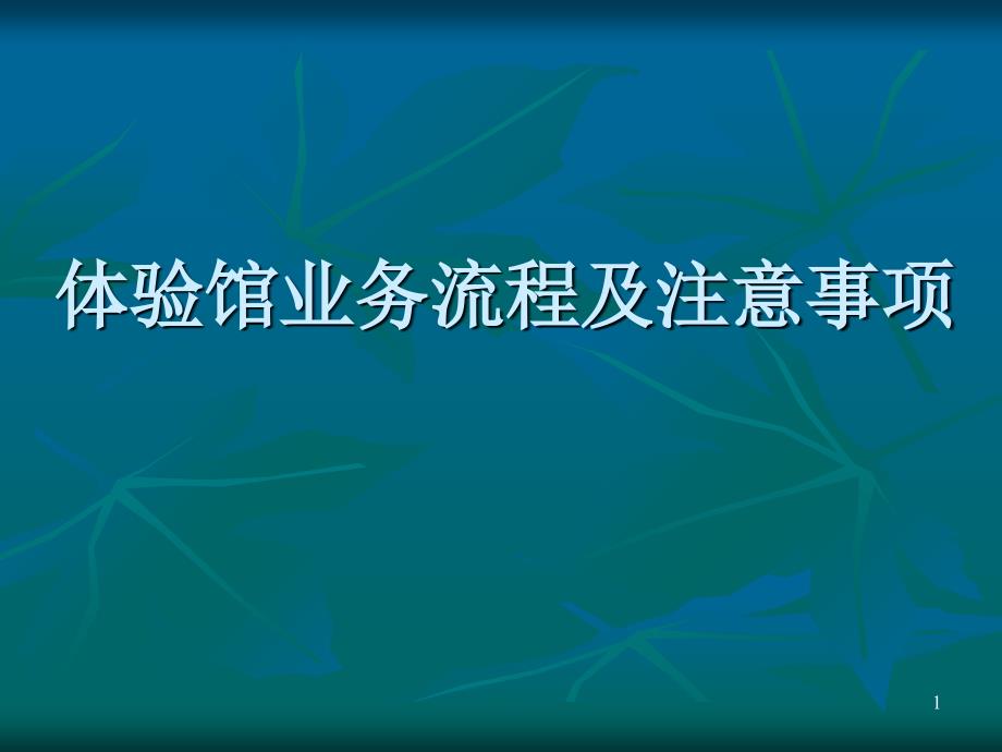 体验馆业务流程及注意事项_第1页