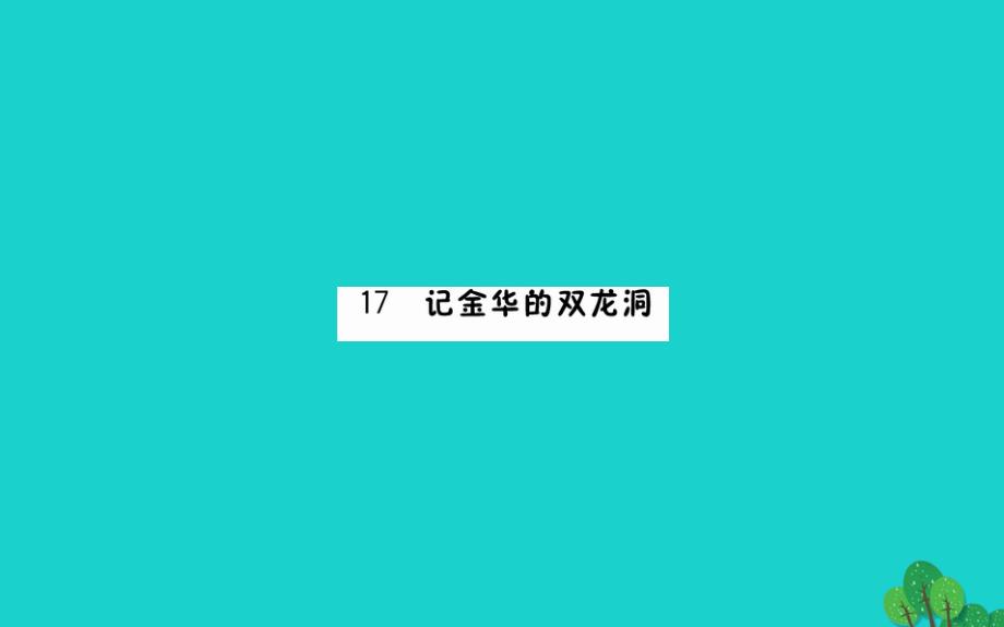 四年级语文下册第五单元17记金华的双龙洞课件新人教版_第1页